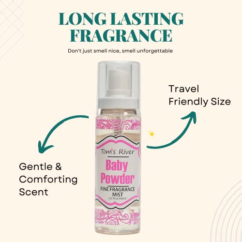 Unisex Baby Powder Scent Fragrance Mist - Long-Lasting 2 oz