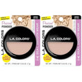 L.A. COLORS Pressed Powder (carded), Light Beige CBPP263A (Pack of 2)