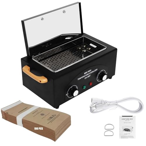 High Temperature Metal Tool Cleaning Box Black with Pouches - 2L