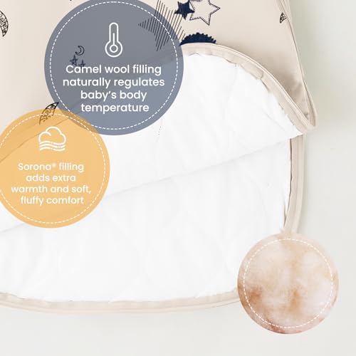 Kaiya Baby Organic Cotton Sleep Sack for 18-36 Months - Moonlit Design, 2.5 TOG