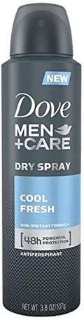 Dove Men + Care Cool Fresh Dry Spray Antiperspirant 3.8 oz Pack of 9 - Fresh Scent