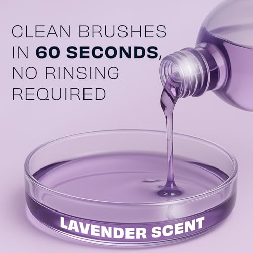 Original Lavender Makeup Brush Cleaner - Professional Cleanser for Makeup Brushes - Quick-Drying, Rinse-Free Formula - Removes Stubborn Waterproof Make Up, 16 oz