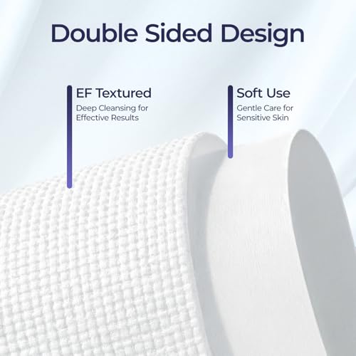 ECOLOOK Disposable Face Towel XL-10"x12" Upgraded Thick Facial Towels, Ultra Soft Clean Face Towels Disposable, 60 Count & 90 GSM, Ideal for Sensitive Skin-2 PACK