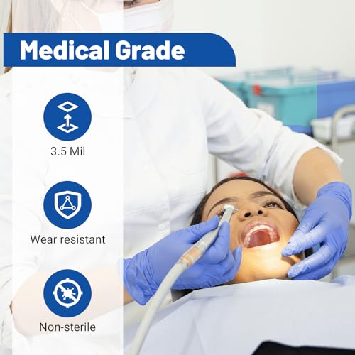 Small Nitrile Exam Gloves - Violet Blue, 3.5 Mil Disposable Medical Gloves, 200 Pack