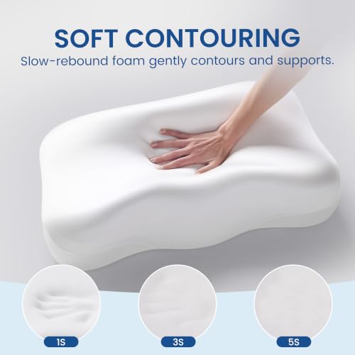 VIMEKO LAB 6.1" High Loft Side Sleeper Cervical Pillow with Adjustable Neck Support