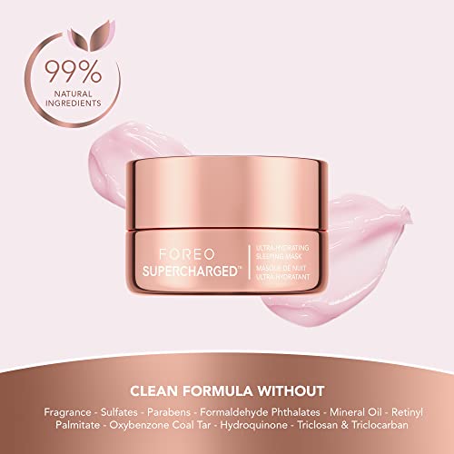 FOREO Supercharged Ultra Hydrating Night Mask - 2.5 Fl Oz, Deep Moisturizer for Aging Skin