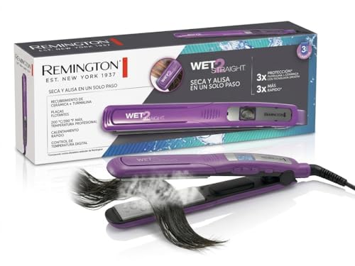 Remington Wet 2 Straight Hair Flat Iron 1-Inch Ceramic Tourmaline Straightener