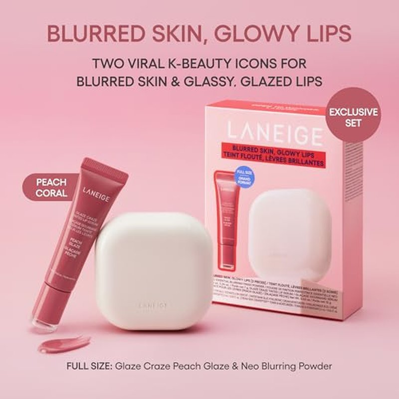 LANEIGE Neo Blurring Powder: Korean Oil-Control Compact with Pore Blurring, Smoothing Finish & Travel-Friendly, No-Spill Packaging