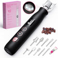 Black Electric Nail Drill with 10 Speeds & 10 Bits – Beginner-Friendly Professional Nail File