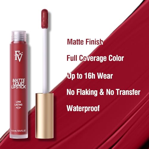 FV Matte Liquid Lipstick, Long Lasting & Highly Pigmented, No Transfer & Waterproof, Smudge Proof Lipstick for Women, Vegan & Cruelty-free, Party Goer-Matte