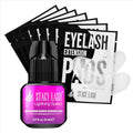 STACY LASH Lightning Speed Eyelash Extensions Glue 5ml + 100 Pairs Set Premium Under Eye Gel Pads for Eyelash Extension - Lint Free Patches with Vitamin C and Aloe Vera supplies