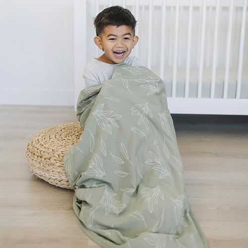 Baby Merino Wool Blanket for Crib and Stroller - Organic Cotton, 4 Seasons - Sage