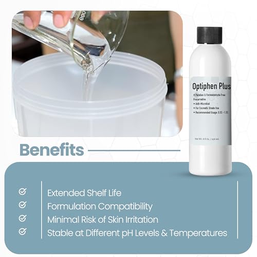 Optiphen Plus Preservative for Cosmetics, Optiphen Natural Preservative For Lotions Making DIY Products, Serums (2 Ounce / 60 mL)