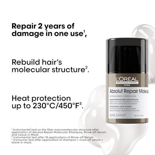 L'Oréal Professionnel Absolut Repair Molecular Leave-In Conditioner 1.7 Fl Oz