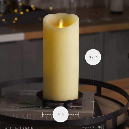 Luminara 4x9 Inch Flameless LED Candle Ivory Real Wax with Timer