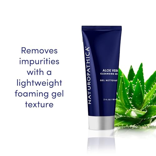 Naturopathica Aloe Vera Cleansing Gel - 2 Fl Oz, Gentle Hydrating Face Wash for All Skin Types