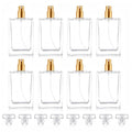 Gold 8 Pack 30ml Glass Perfume Bottles with Fine Mist Sprayers