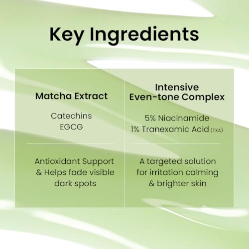 Matcha Face Cream with Niacinamide & Tranexamic Acid for Brightening & Even Skin Tone