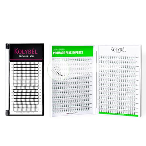 Premade Fan Spikes Lash Extensions 0.07mm D Curl 13-20mm & 500 Premade Fans Eyelash Extensions 7D 0.07 Promade Wispy Lash Extensions 8-15mm