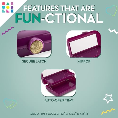 Mint Take It Tote Makeup Case with Mirror & Auto-Open Tray - Pack of 2 - Variation Menta / One Size