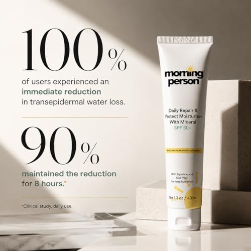 Mineral SPF 50+ Face Moisturizer with Non-Nano Zinc Oxide + Squalane – 2-in-1 Daily Sunscreen & Hydration
