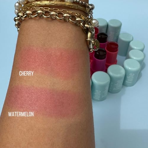 Lip & Cheek Stain - Watermelon Soft Pink 2-in-1 Gel Tint for Natural Flush