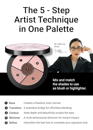 JUNG SAEM MOOL Artist Eye Palette Core Red Brown - 5 Natural Eyeshadow Shades