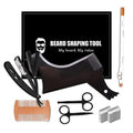 Beard Shaper, Beard Shaping Tools, Include Beard Template Guide, Professional Straight Edge Razor, 10 Count of Double Edge Blade, Barber Pencil, Beard Comb, 2 Stainless Steel Scissors