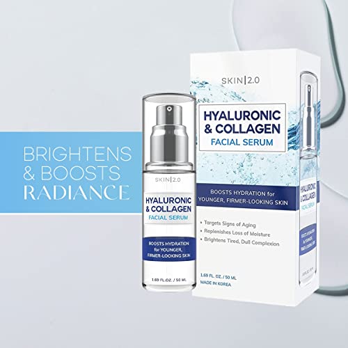 Skin 2.0 Facial Serum & Moisturizer Set - Retinol, Vitamin C, Hyaluronic Acid