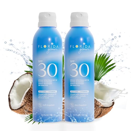 Florida Salt Scrubs SPF 30 Sunscreen Spray, 5.49 oz Pack of 2, Hawaii 104 Reef Act compliant