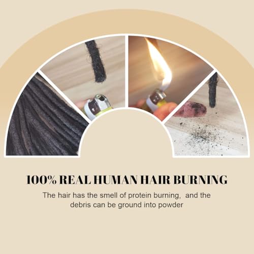 18 Inch Human Hair Loc Extensions - 40 Strands, Handmade Dreadlocks, Variation 1b / 18 Inch-40s