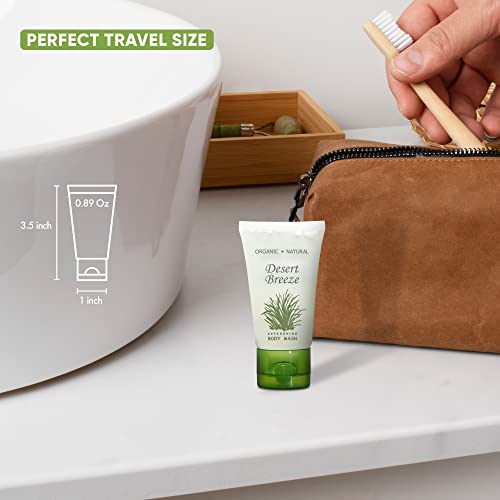 Desert Breeze 1 oz Body Wash Set - Refreshing Green Tea Lemongrass, Pack of 20 Travel Sizes