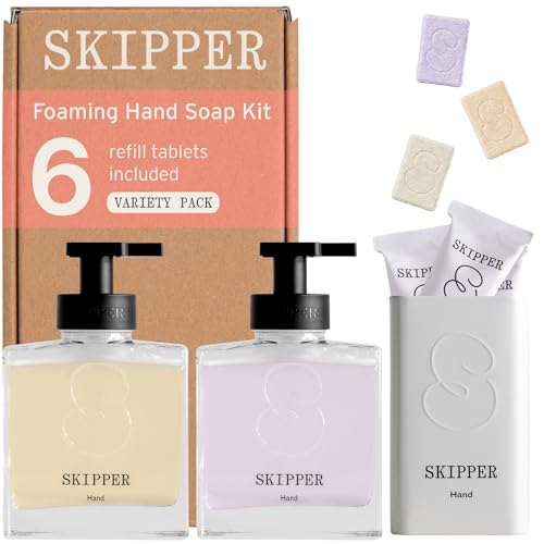 Tirtyl Foaming Hand Soap Duo Kit with 2 Glass Dispensers & Refill Tablets