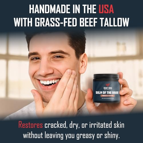 Right Wing Naturals Grass-Fed Beef Tallow Balm Face & Body Moisturizer - Tobacco Woods