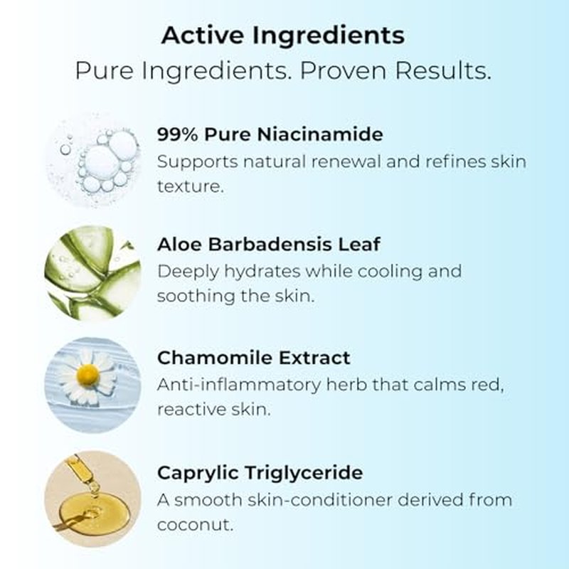 Gle Niacinamide Moisturizing Cream 2 fl oz, Face Moisturizer for Acne-Prone Dry Skin with Hyaluronic Acid, Ceramides, Fragrance & Paraben Free, Travel Size