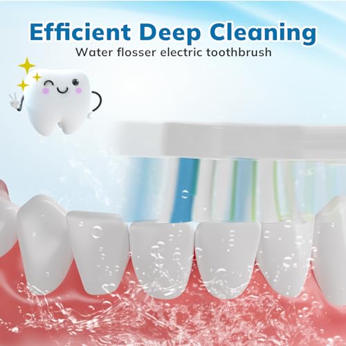 6 Pack Waterpik Sonic Fusion Toothbrush Replacement Heads White with Caps - Compatible SF01/SF02/SF03/SF04 - CloudDent