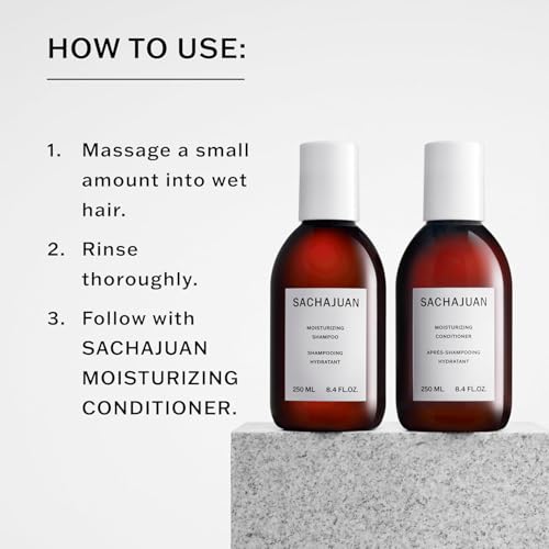 SACHAJUAN Moisturizing Shampoo for Dry & Damaged Hair - 8.4 Fl Oz, Deep Hydration & Nourishment - Variation: Moisturizing