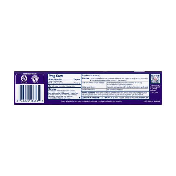 Arm & Hammer Complete Care Stain Defense Fluoride Toothpaste 6 oz - Pack of 6