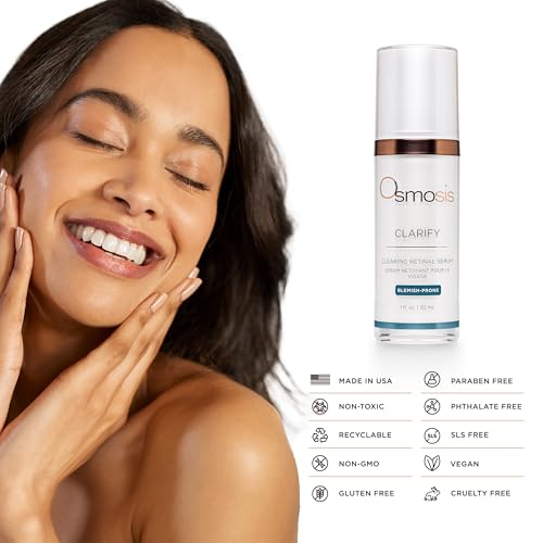 OSMOSIS Clarify Retinal Blemish-Prone Skin Serum - Supports Clear, Balanced Complexion, 1 Fl Oz