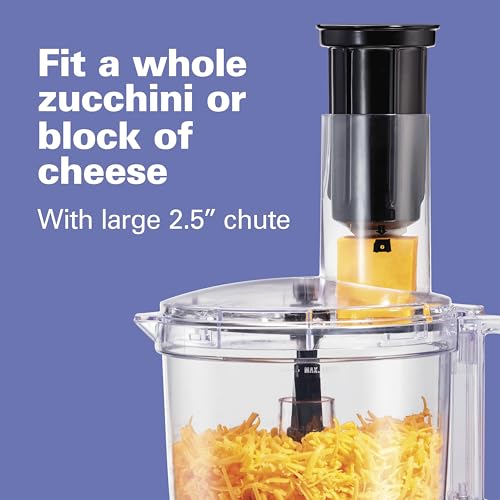 Hamilton Beach 10-Cup Food Processor & Vegetable Chopper with Spiralizing Attachments, Grey & Stainless