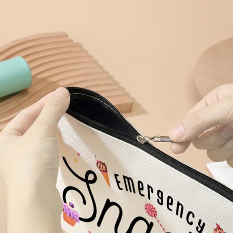 Decohim Inspired Emergency Snacks Makeup Bag Cosmetic Bag Funny Snack Bag Emergency Bag for Women Female Friend Sister Daughter Bestie Girl Mom Wife Coworker Christmas Birthday Friendship Gifts