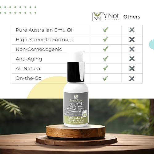 Emu Oil Face & Body Serum with Vitamins E & C - 50ml Natural Moisturizer