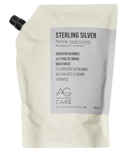 AG Care Sterling Silver Purple Toning Conditioner New Collection - Brightens Blonde & Gray Hair, 33.8 Fl Oz
