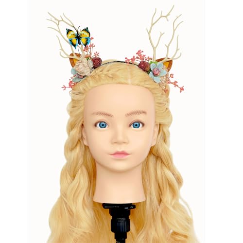Mannequin Head with 50% Real & Synthetic Hair - Bleach Blonde 28In - Practice & Styling