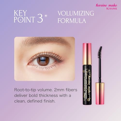 Heroine Make Advanced Film Mascara 2 Pack - Volume & Curl Waterproof Black 1.2 Fl Oz