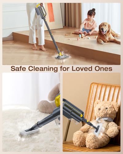 LABIGO Gray 10-in-1 Multi-Surface Steam Mop & Handheld Cleaner