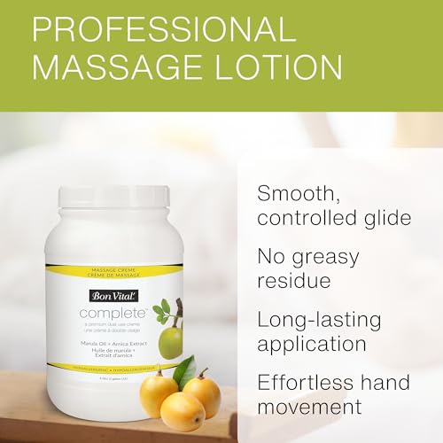 Bon Vital Complete Massage Creme 1 Gallon Unscented Non-Greasy Skin Nourishing