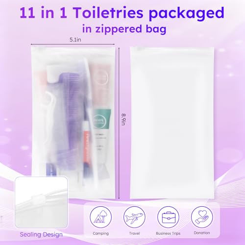 11-in-1 Travel Toiletry Kit Bulk 5 Pack - Personal Hygiene & Accessories