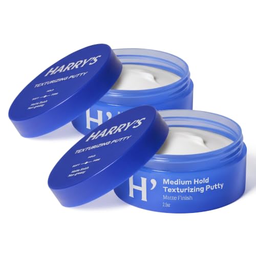 Men's Texturizing Hair Putty 2.5 Oz Pack of 2 Malleable Matte Finish Styling