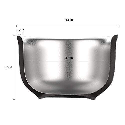 Anbbas Shaving Soap Bowl,3 Layers Food-Grade 304 Stainless Steel Shaving Cream Mug Cup for Brush Men Close Shave(Dia: 4.1 inches)